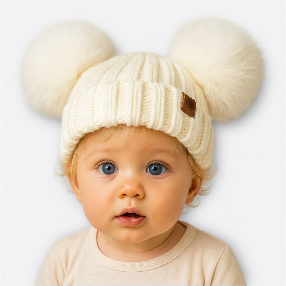Roots “Olivia” Pom Pom Baby Beanie